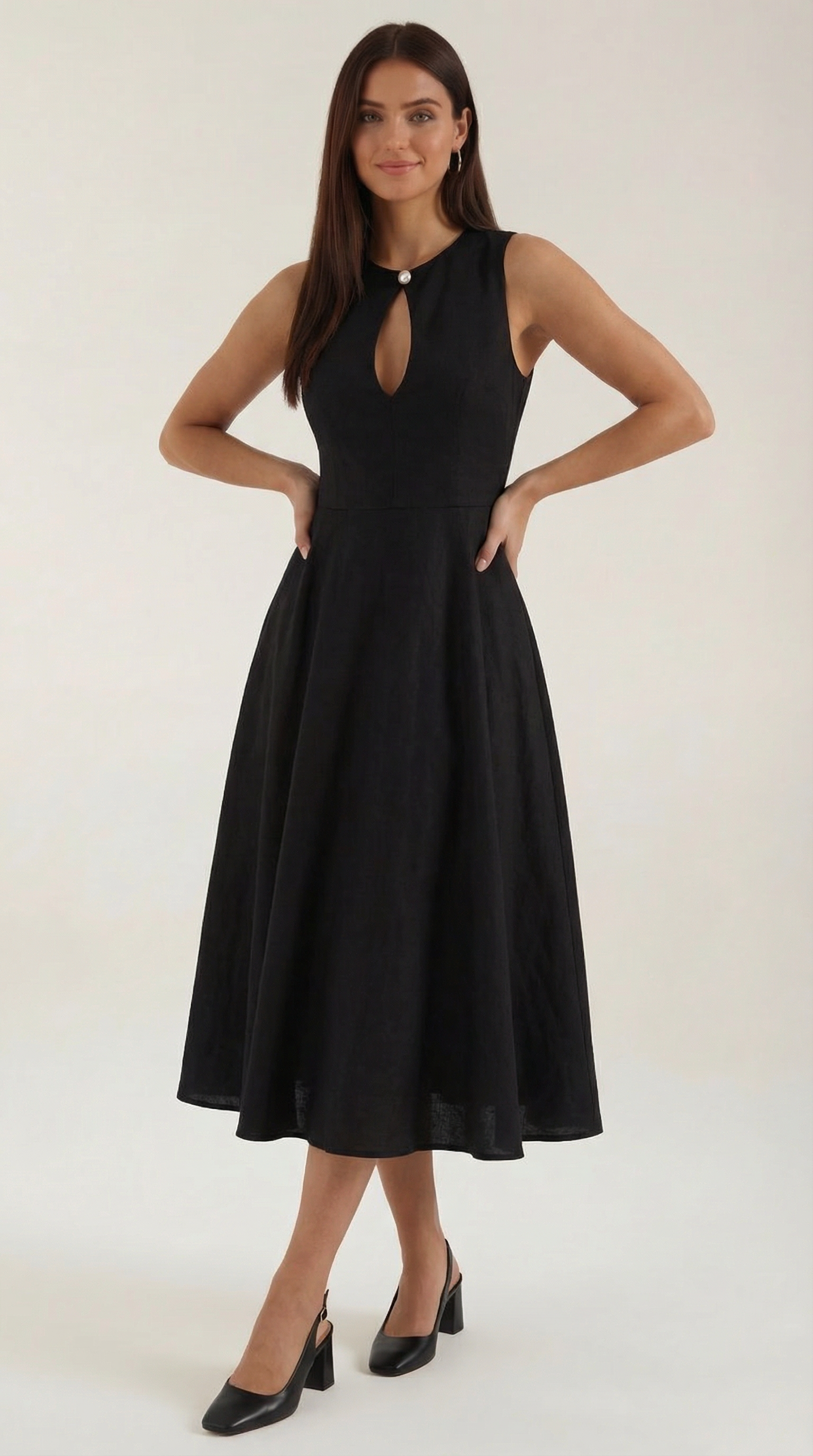 Vestido Midi con Corte Elegante