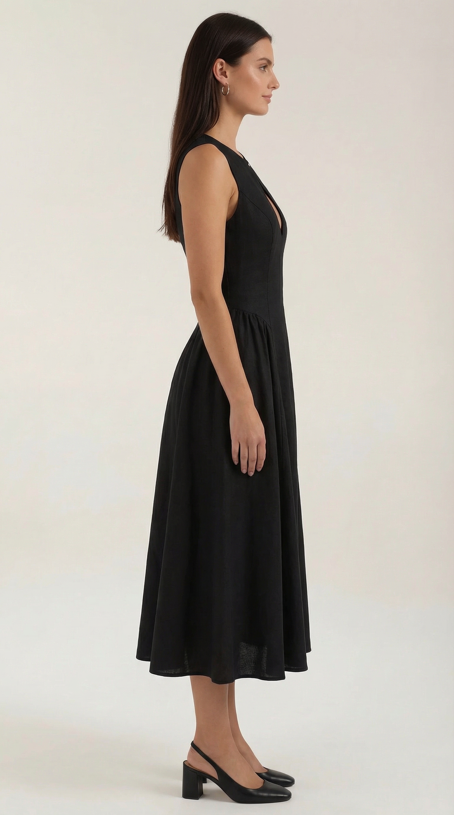 Vestido Midi con Corte Elegante