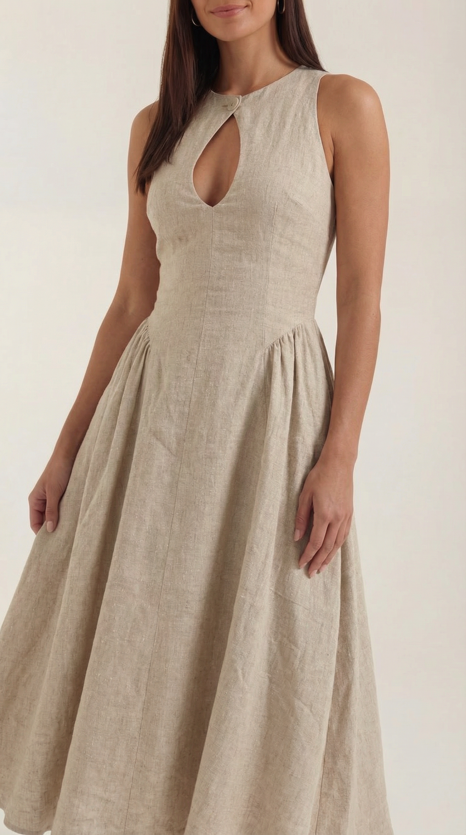 Vestido Midi con Corte Elegante