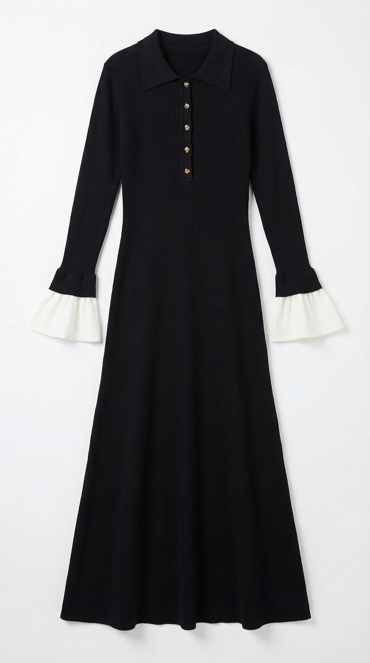 Vestido maxi de punto con diseño sofisticado