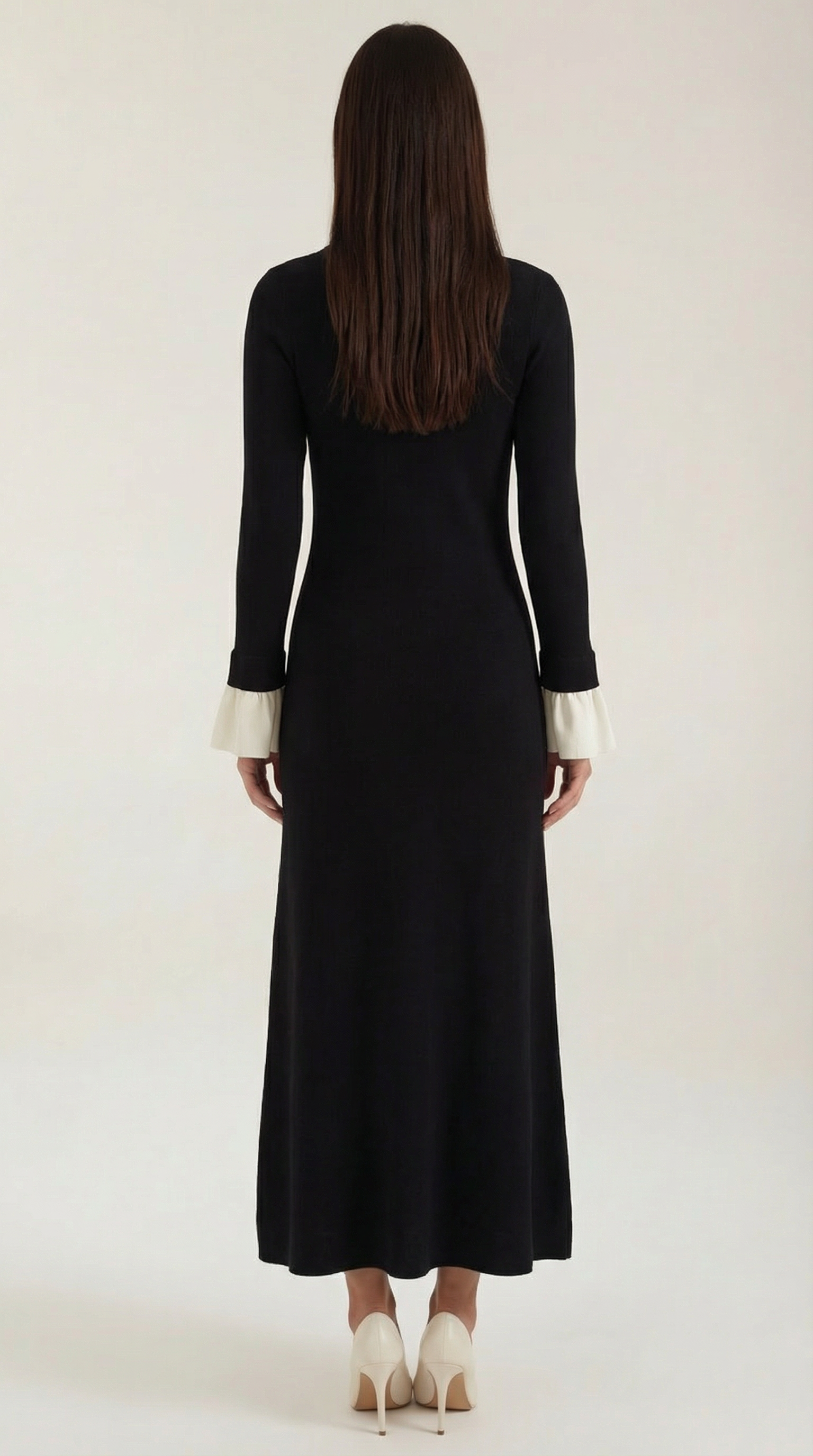 Vestido maxi de punto con diseño sofisticado