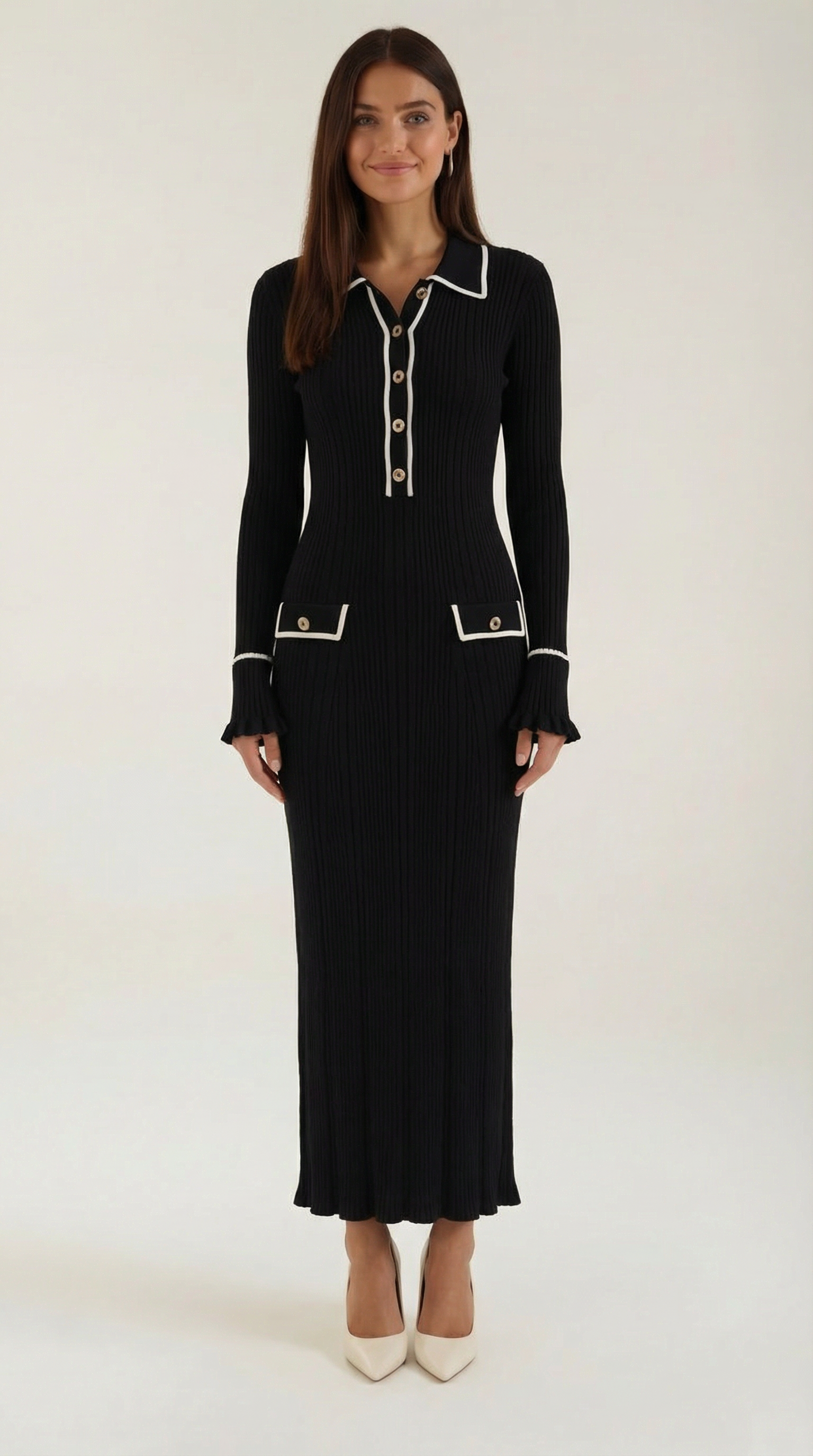 Vestido Maxi Bodycon con Detalle Elegante