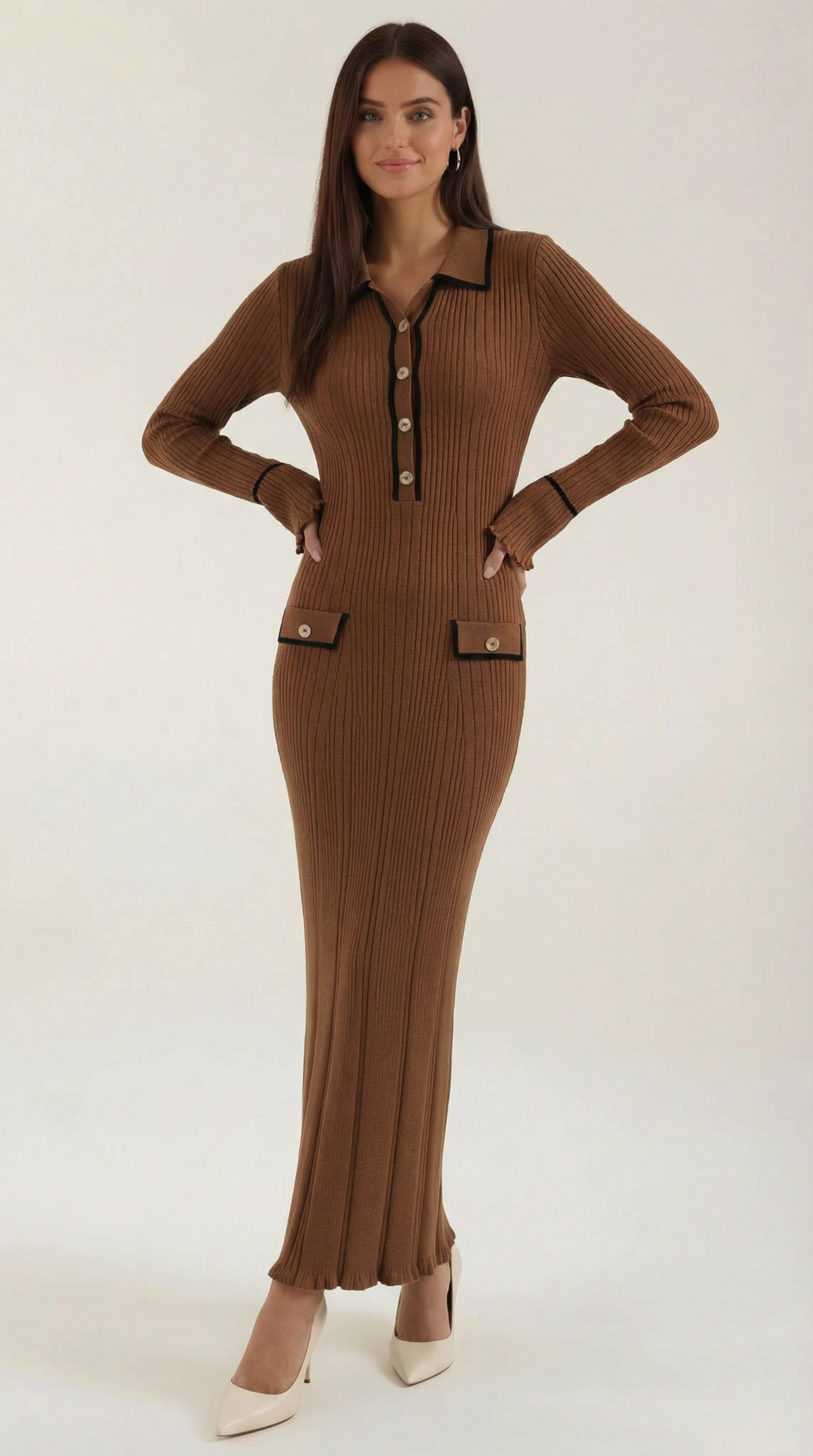 Vestido Maxi Bodycon con Detalle Elegante