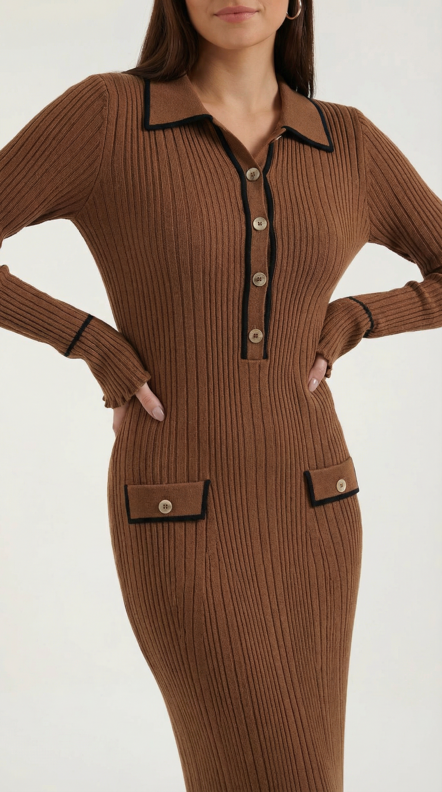 Vestido Maxi Bodycon con Detalle Elegante