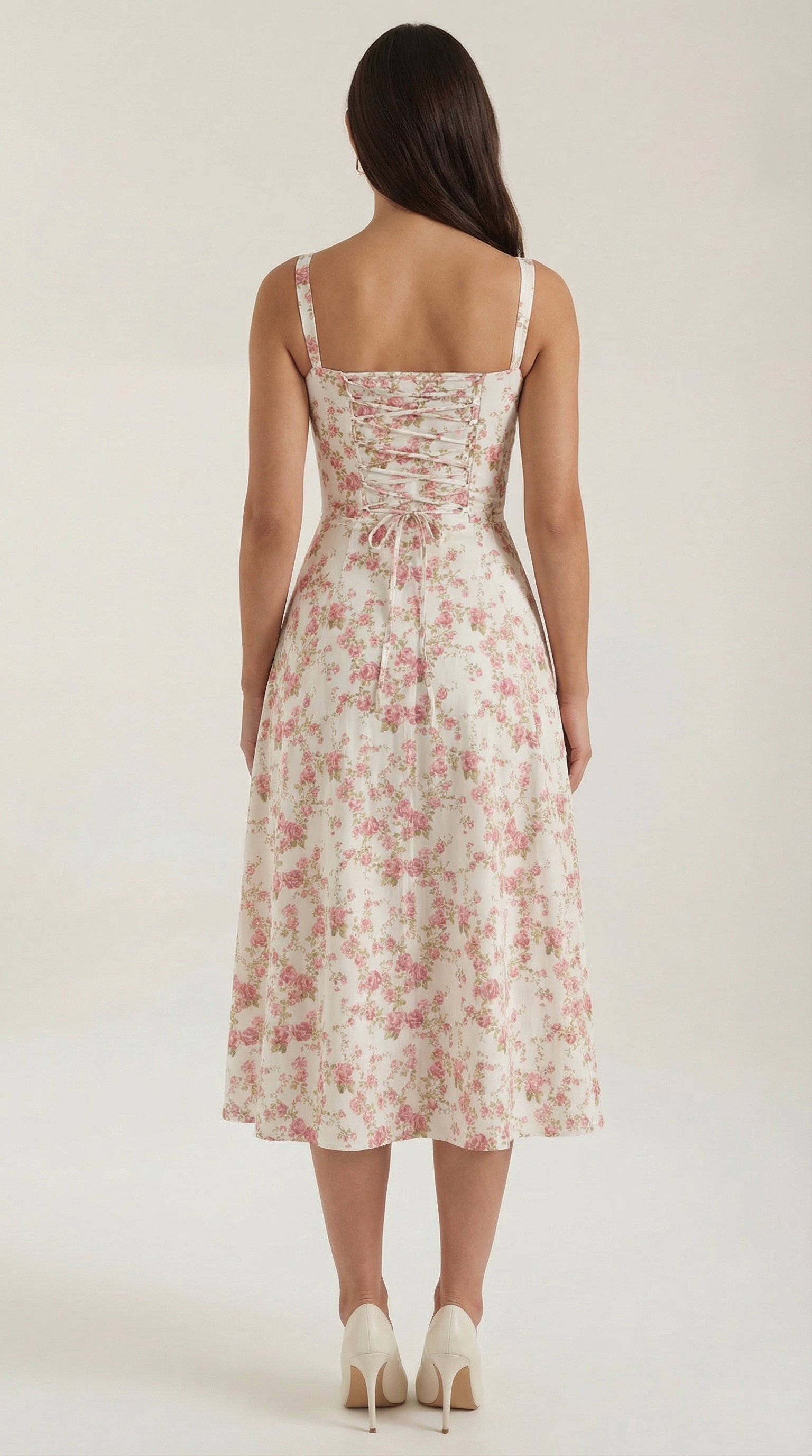Vestido midi con corte fluido