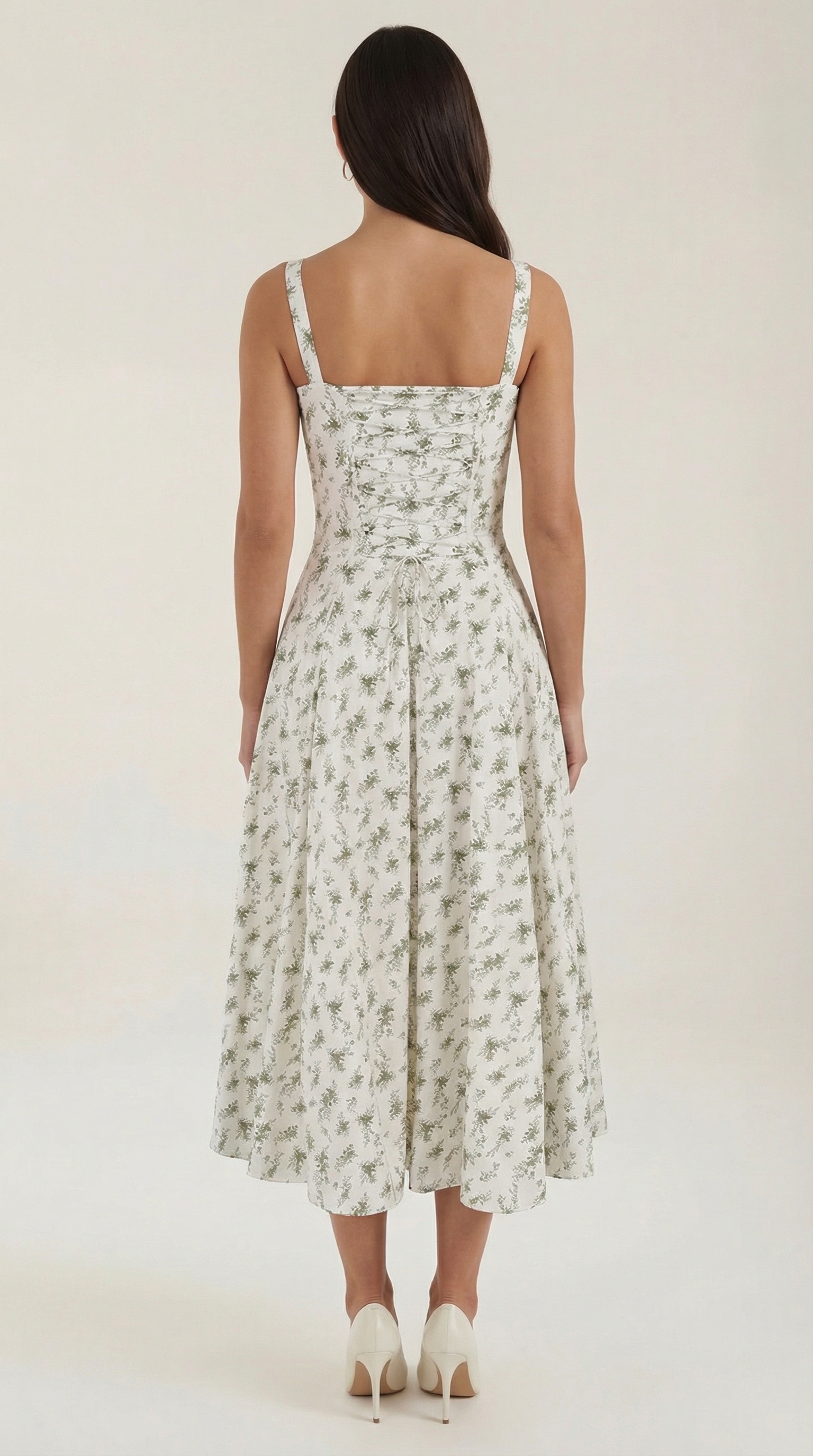 Vestido midi con corte fluido