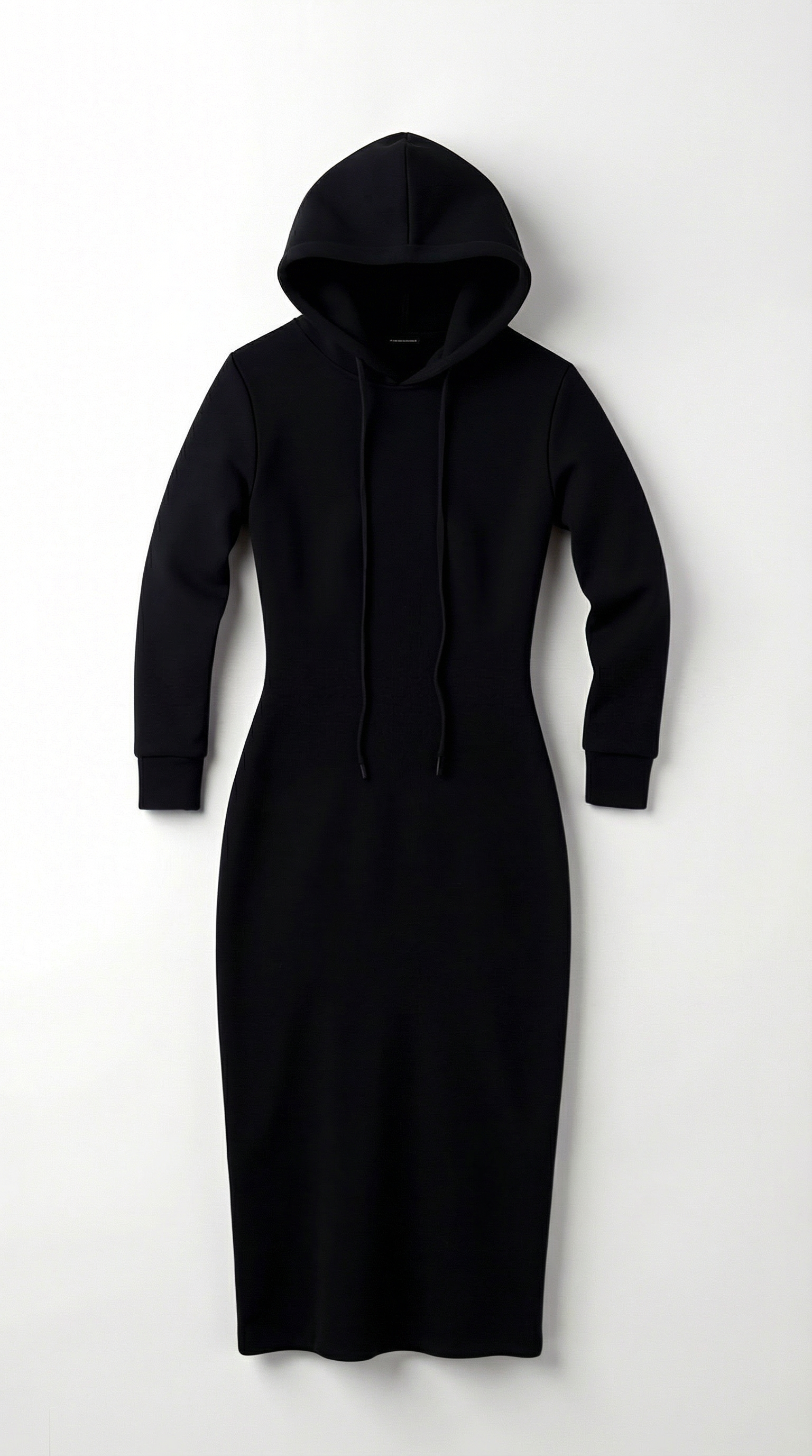 Vestido largo ajustado con capucha