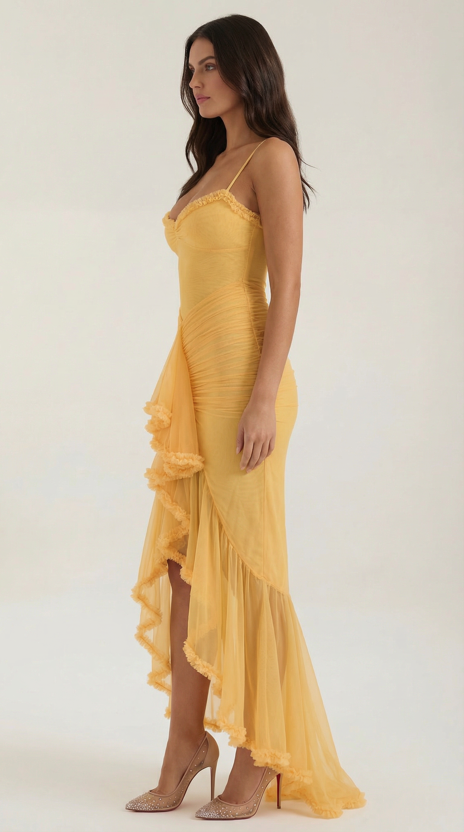 Vestido largo de corte fluido