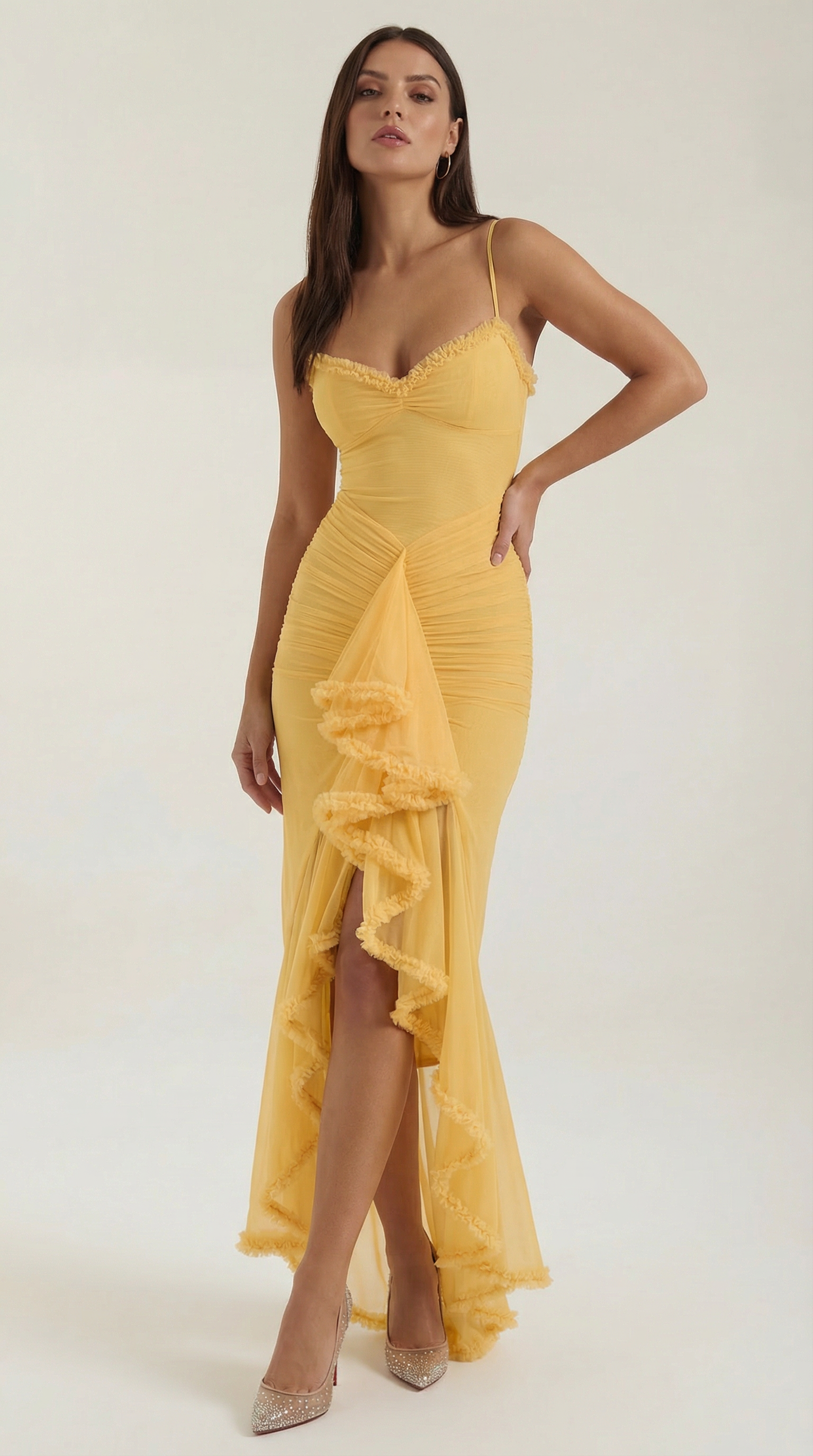 Vestido largo de corte fluido