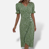 Vestido Midi Cruzado Estampado Floral