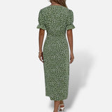 Vestido Midi Cruzado Estampado Floral