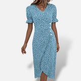 Vestido Midi Cruzado Estampado Floral