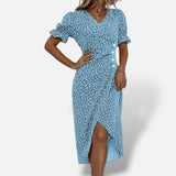 Vestido Midi Cruzado Estampado Floral