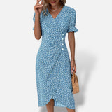 Vestido Midi Cruzado Estampado Floral