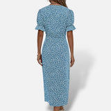 Vestido Midi Cruzado Estampado Floral