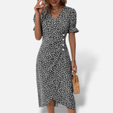 Vestido Midi Cruzado Estampado Floral