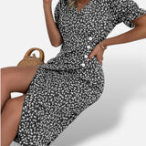 Vestido Midi Cruzado Estampado Floral