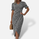 Vestido Midi Cruzado Estampado Floral