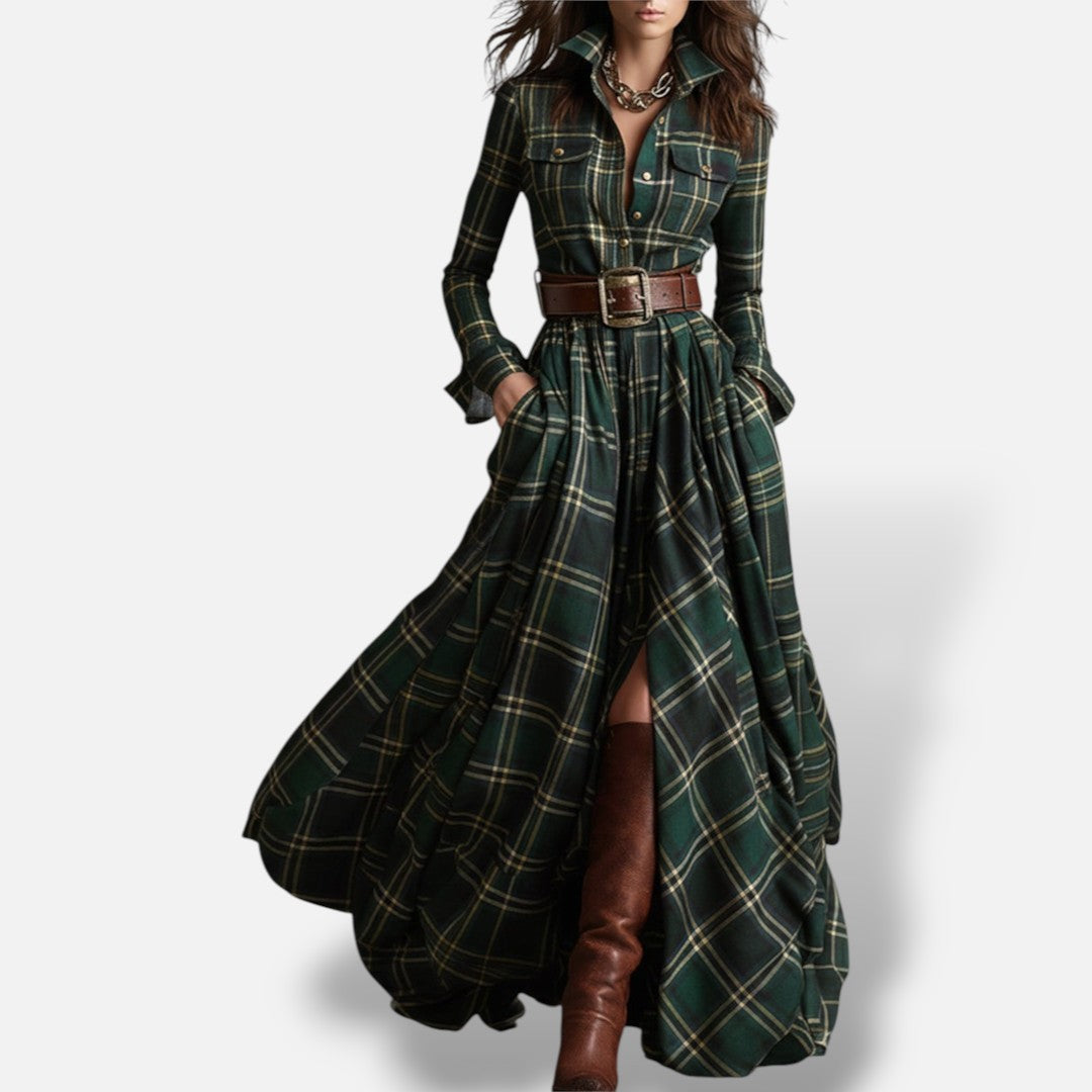 Vestido Camisero Cinturón Botones