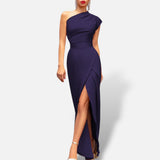 Vestido Maxi Un Hombro Elegante