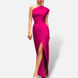 Vestido Maxi Un Hombro Elegante
