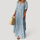 Vestido Largo Boho Chic Estampado Étnico