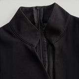 Vestido Midi Pencil Cuello Mandarín Cinturón