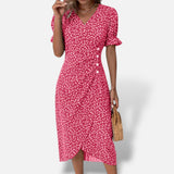 Vestido Midi Cruzado Estampado Floral