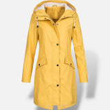 Chubasquero Largo Capucha Impermeable