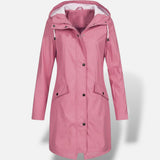 Chubasquero Largo Capucha Impermeable