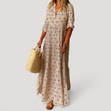 Vestido Largo Boho Chic Estampado Étnico