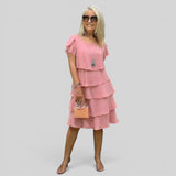 Vestido Midi Falda en Capas