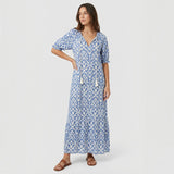Vestido Largo Boho Chic Estampado Ikat