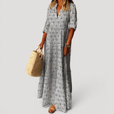 Vestido Largo Boho Chic Estampado Étnico