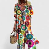 Vestido Midi Floral con Botones