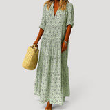 Vestido Largo Boho Chic Estampado Étnico