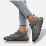 Zapatillas Ante Cordones Costura Artesanal