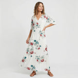 Vestido Largo Boho Chic Estampado Ikat