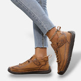 Zapatillas Ante Cordones Costura Artesanal