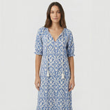 Vestido Largo Boho Chic Estampado Ikat