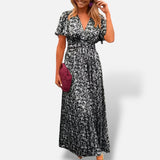 Vestido Largo Estampado Floral Cintura