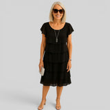 Vestido Midi Falda en Capas