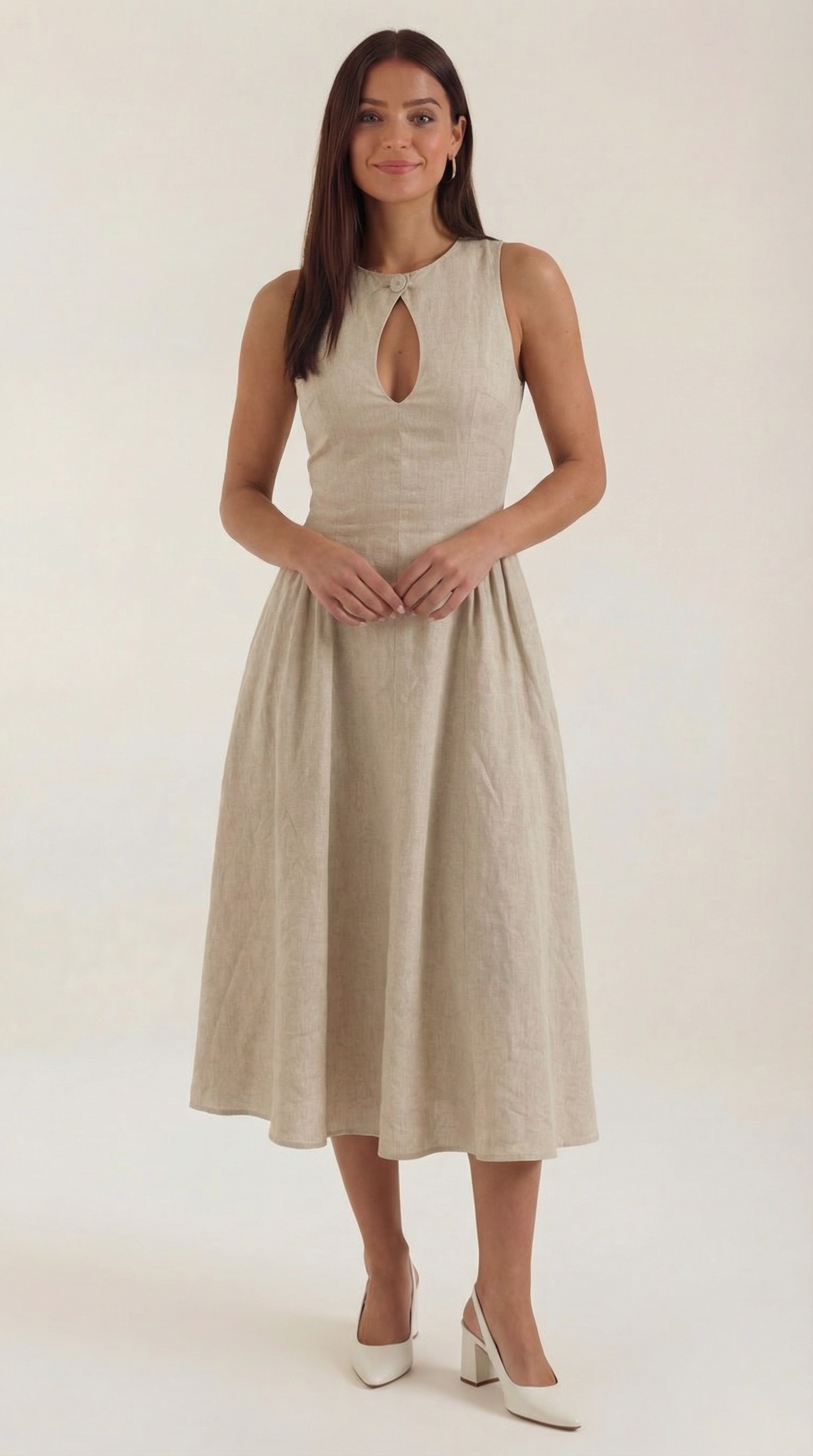 Vestido Midi con Corte Elegante