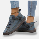 Zapatillas Ante Cordones Costura Artesanal