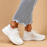 Zapatillas Malla Cordones Suela Gruesa