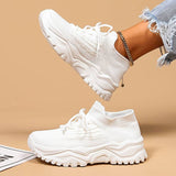 Zapatillas Malla Cordones Suela Gruesa