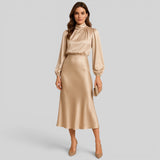 Vestido Midi Cintura Alta