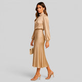 Vestido Midi Cintura Alta