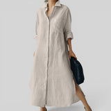 Vestido Midi Camisero de Algodón