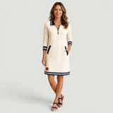Vestido Corto Polo Cremallera Estilo Sporty